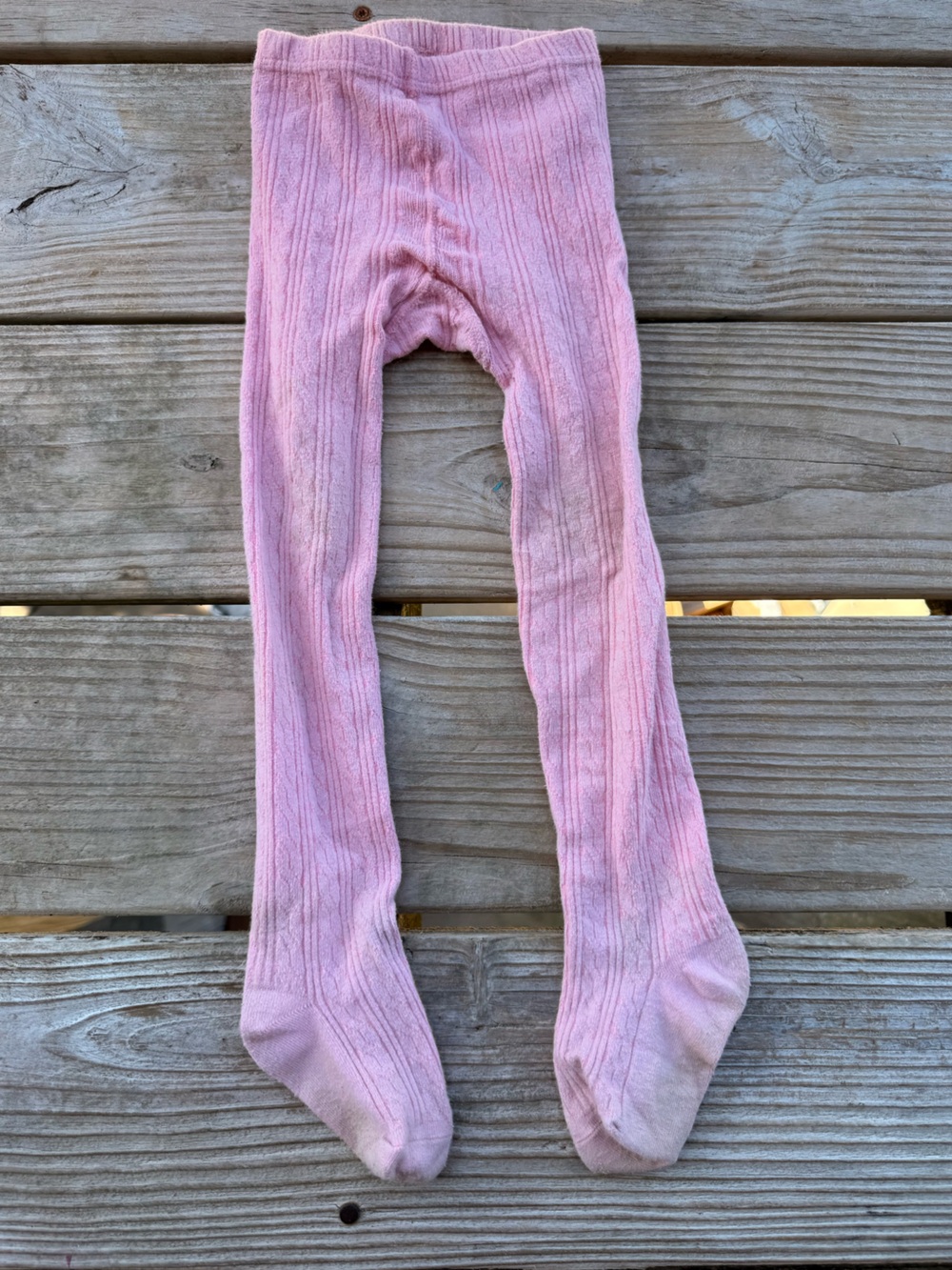little stocking co cable knit tights - size 3-4 years